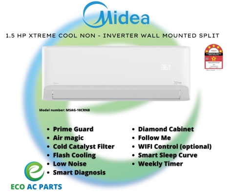 Midea 1.5HP Xtreme Cool Non-Inverter Wall Mounted Split