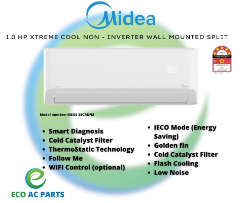 Midea 1.0 Xtreme Cool Non-Inverter Wall Mounted Split