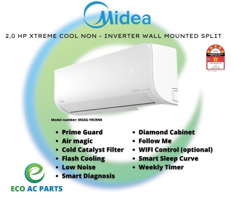 Midea 2.0HP Xtreme Cool Non-Inverter Wall Mounted Split