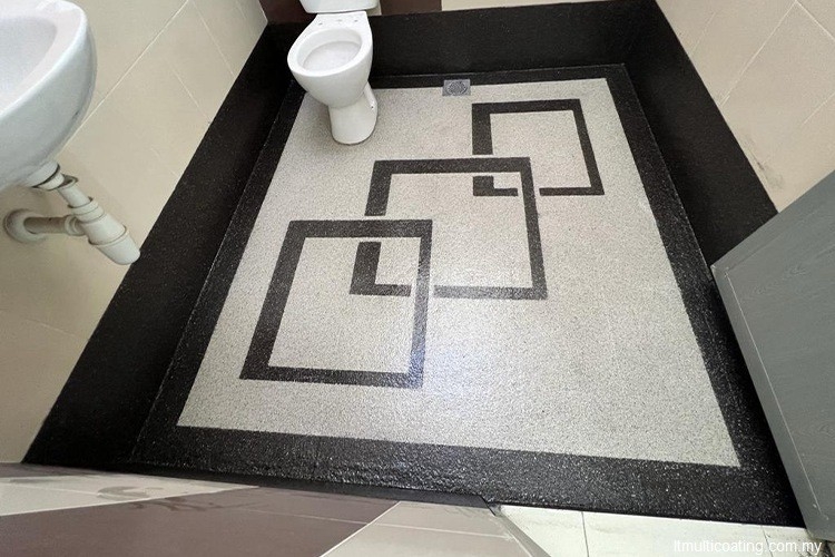 Toilet Epoxy Floor Sample - 16 Waterproof Epoxy Samples Flooring Malaysia Reference Renovation Design 