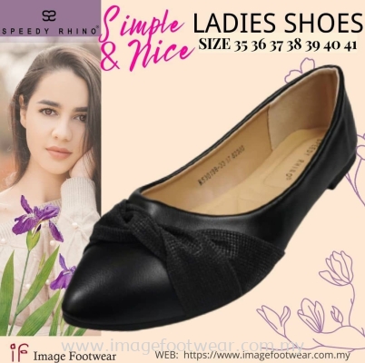 SPEEDY RHINO Ladies Comfort Flat Shoes -SR-530198-33- BLACK Colour