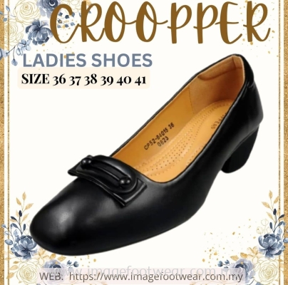  CROOPPER Ladies 1.5 inch Heel Shoes -CS-52-84015- BLACK Colour