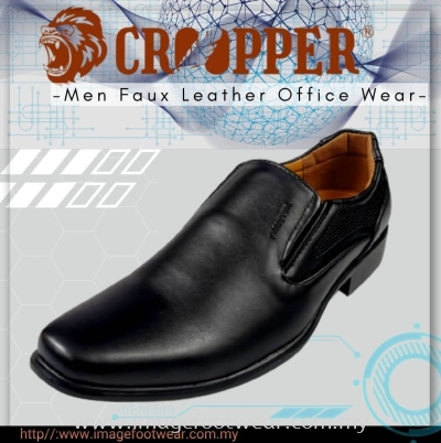 CROOPPER Men Faux Leather Formal Slip-On Shoe CM-82-4047- BLACK Colour