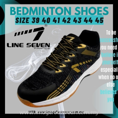 LINE 7 Men Sport Badminton Shoes -CS-2163-BLACK Colour