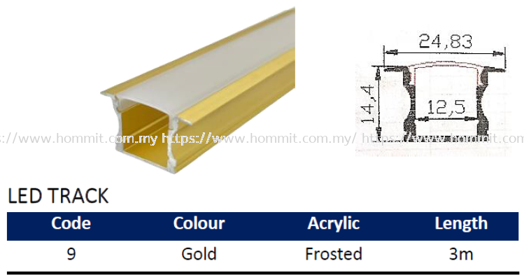 LED Track - Code 9 - Gold