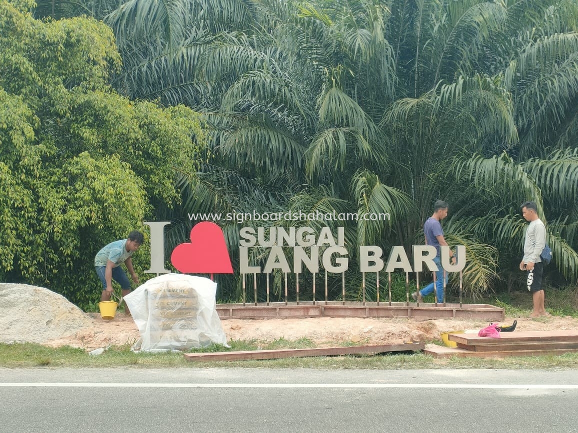 I Love Lang Baru 3D Stainless Steel Silver Box Up Signage #3DLEDSignboard #Signage #3D Box Up Signage #Stainless Steel Signboard #3DSignboardMaker at KLANG, PORT KLANG, PANDAMARAN, MERU, KAPAR, KUALA LANGAT, BANTING, JUGRA, MORIB, TELOK PANGLIMA GARANG, PULAU CAREY, KUALA SELANGOR, IJOK, JERAM, TANJUNG KARANG, BESTARI JAYA 