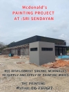  #Mcdonald's
PAINTING PROJECT  
AT :SRI SENDAYAN 
TKC PAINTING
BSS DEVELOPMENT SDN.BHD
MCDONALD'S
We SUPPLY AND APPLY OF PAINTING WORKS TKC PAINTING /SITE PAINTING PROJECTS