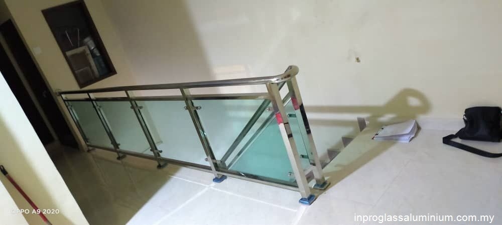 Staircase Glass Railing - Selayang Staircase Handrail Staircase Malaysia Reference Renovation Design 