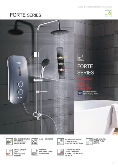 RUBINE FORTE INSTANT WATER HEATER