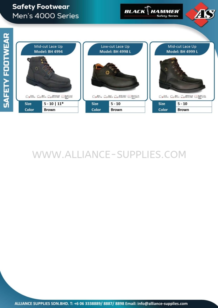BLACKHAMMER Mens 4000 Series Safety Footwear PERSONAL PROTECTIVE EQUIPMENT