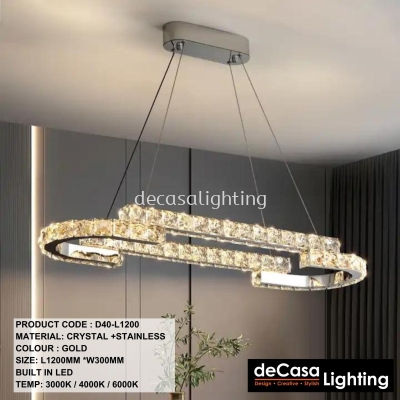 NORDIC CREATIVE CRYSTAL PENDANT LIGHT (D40-L1200)