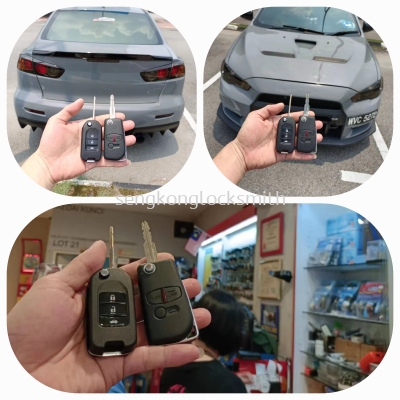 duplicate Mitsubishi lancer car flip key controller 