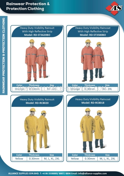 Heavy Duty Visibility Rainsuit & Raincoat