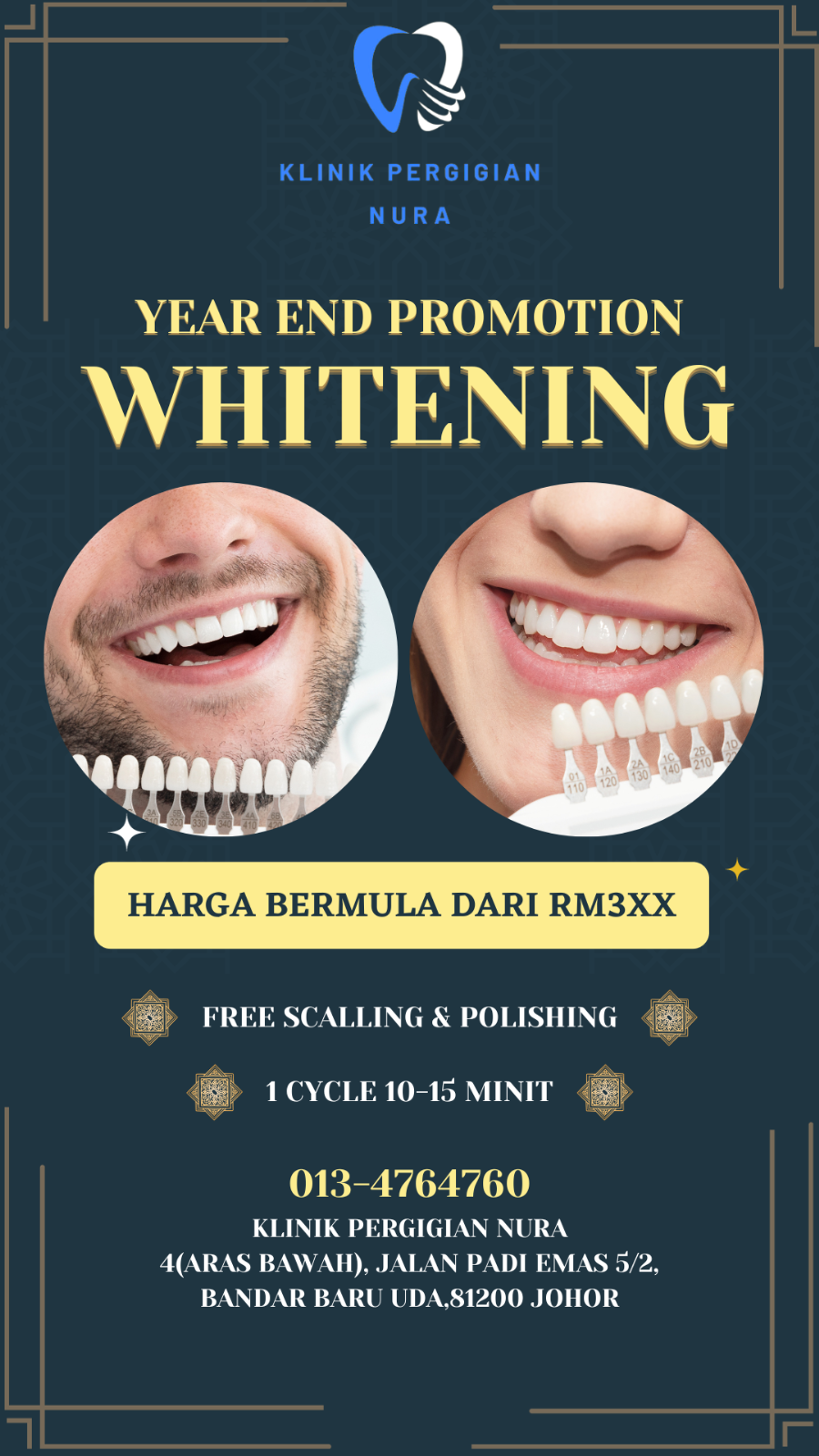 Year End Promotion Whitening (FREE Scaling & Polishing)