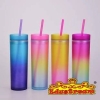 MATTE TUMBLER WITH STRAW Water Bottle Home