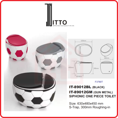 ITTO Siphonic One Piece Toilet IT-89012BL / GM