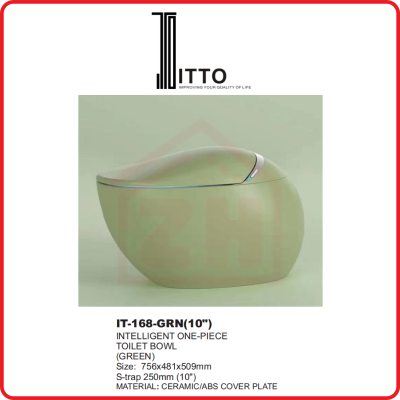 ITTO Intelligent One-Piece Toilet Bowl IT-168-GRN(10")