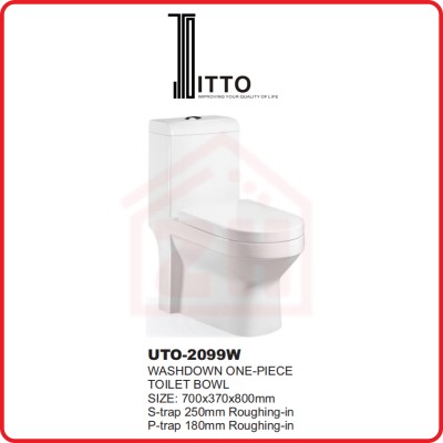 ITTO Rimless One-Piece Toilet Bowl UTO-2099W