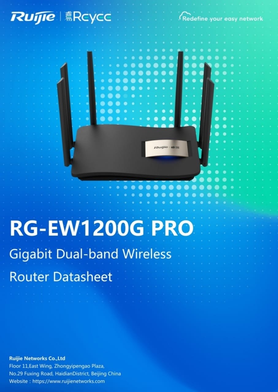 RG- EW1200G PRO GIGABIT DUAL -BAND  WIRELESS