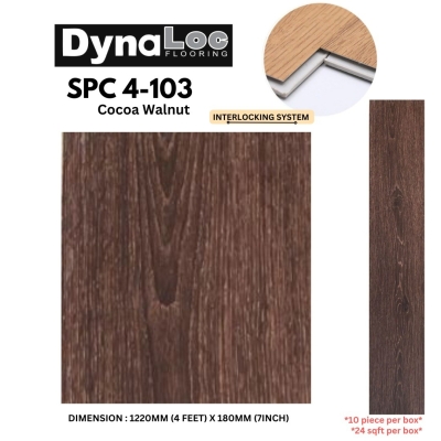 SPC Flooring SPC Vinyl Click 4mm - Cocoa Walnut ( SPC4-103 )