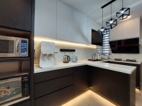 Minimalist Black & White Kitchen Design- Interior Design - SD Renovation - Pasir Gudang, Johor Bahru