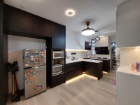 Minimalist Black & White Kitchen Design- Interior Design - SD Renovation - Pasir Gudang, Johor Bahru