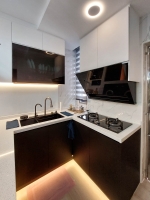 Minimalist Black & White Kitchen Design- Interior Design - SD Renovation - Pasir Gudang, Johor Bahru