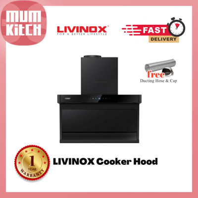 LIVINOX LCH-COPPERDC-90BL 1750m3h L Shape Cooker Hood