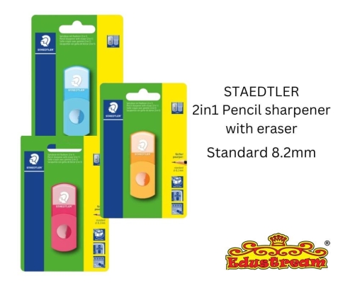 STAEDTLER TUB SHARPENER+ERASER (2IN1) X 1BC