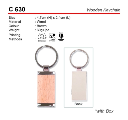 C 630 Wooden Keychain