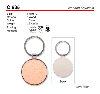 C 635 Wooden Keychain