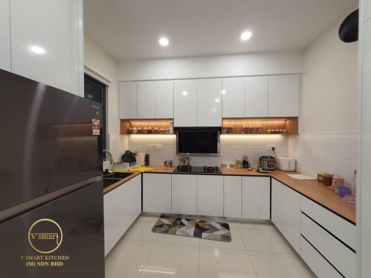 Contoh Kabinet Dapur Pintu Melamine