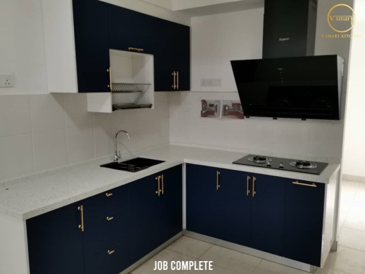 Contoh Kabinet Dapur Pintu Melamine