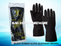 BLACK RUBBER GLOVE (ELEPHANT BRAND)