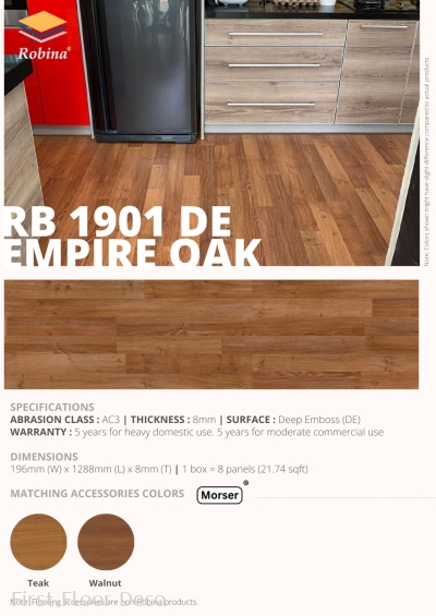 RB 1901 DE - EMPIRE OAK - ROBINA 8MM - BASIC RANGE - FLOORING