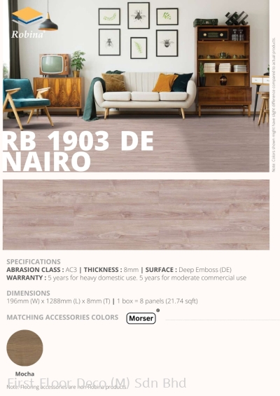 RB 1903 DE - NAIRO - ROBINA 8MM - BASIC RANGE - FLOORING