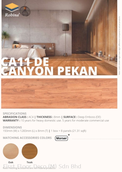 CA11 DE - CANYON PEKAN - ROBINA 8MM - SELECT RANGE - FLOORING