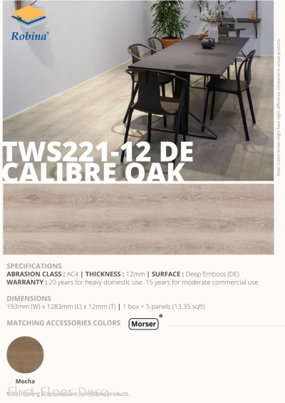 TWS221-12 DE - CALIBRE OAK - ROBINA 12MM - NATURE COLLECTION - FLOORING