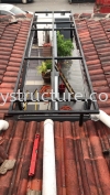 Progress done:To fabrication and install new skylight mild steel awning Acp paint - Klang  Panel Komposit Aluminium