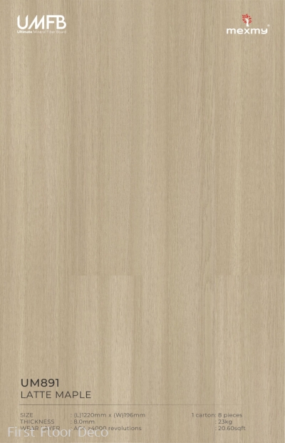 UM891 LATTE MAPLE - ULTIMATE MINERAL FIBER BOARD - UMFB - 8MM