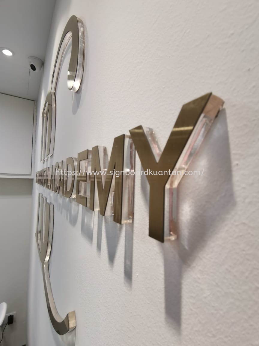 BC APPRAISAL ACADEMY INDOOR 3D ACRYLIC LASER CUT OUT LETTERING WITH STAINLESS STEEL GOLD  AT MARANG TOWN, RUSILA, BUKIT PAYONG, PULAU KAPAS, GONG BALAI, MERCANG, BUKIT PAYONG, PULAU KAPAS, WAKAF TAPAI, PULAU GEMIA MARANG TERENGGANU MALAYSIA 