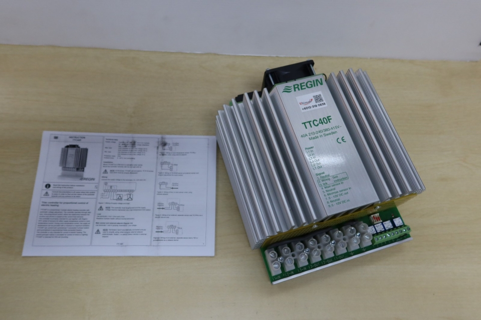 REGIN TTC40F ELECTRICAL HEATING CONTROLLER, 3PH, 40A, 230V/415V, DIN-RAIL MOUNT