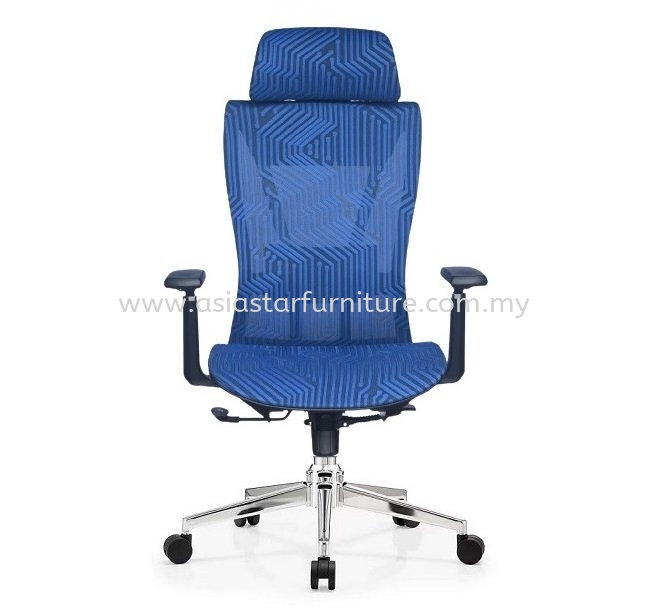 PERRI-SL HIGH BACK ERGONOMIC CHAIR | MESH OFFICE CHAIR BUKIT JELUTONG