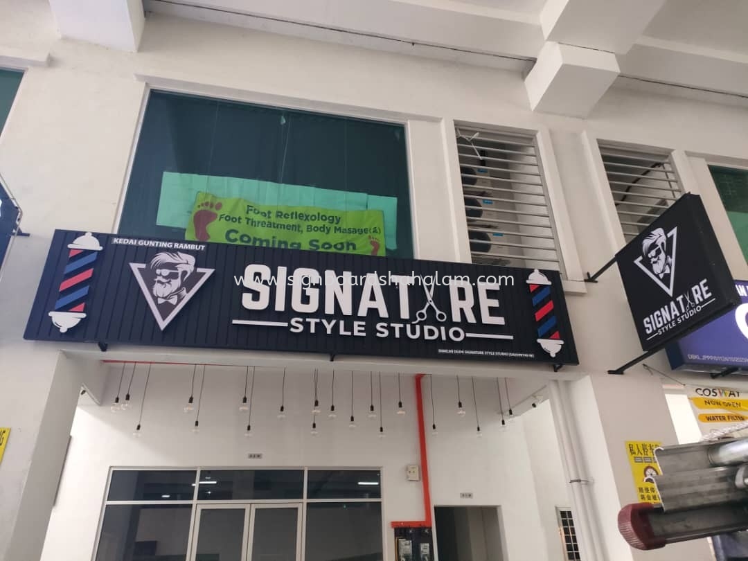 Signature Style Studio Outdoor Aluminium Panel 3D LED Frontlit Signage at Setia Alam, Subang Jaya, Puchong, KL