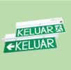 LE215SS / LE215DS Keluar Sign Fitting Keluar Sign ECONLITE Emergency Lighting