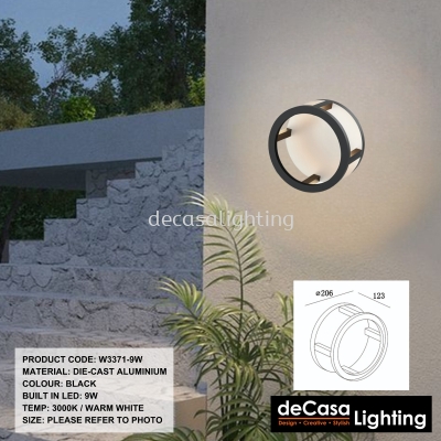 OUTDOOR WALL LIGHT (W3371-9W)