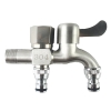 SLINE SUS 304 Stainless Steel Two Function Garden Tap/ Faucet + Garden Nozzle - 00917RE TAPS  SANITARY SLINE