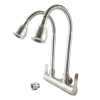 SLINE SUS 304 Stainless Steel Double/ Two-Head Flexible Wall Sink Tap/ Faucet - 00917IF TAPS  SANITARY SLINE