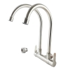 SLINE SUS Stainless Steel Double/ Two-Head Wall Tap Faucet - 00917I TAPS  SANITARY SLINE