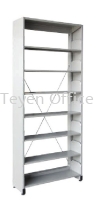 SINGLE SIDED WITH PANEL-7LEVEL LIBRARY RACK STEEL FURNITURE